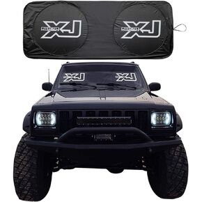 Cherokee XJ Accessories, Windshield Sunshade, Banner, Sun Shield, Fits Every Year XJ 1984-2001, Custom fit