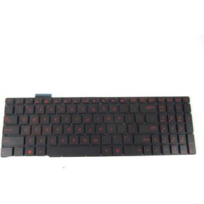 Abakoo New Keyboard Compatible with Asus G551 GL551 GL551J GL552 ROG GL752 GL752V G771 ZX50 with Backlit Red US