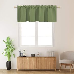 Royal Blue Valances For Kitchen 1 Panel Darkening Solid Blackout Valance Curtains For Loft and Nursery Window With Rod Pocket 18 Inch Length For Girls Boys Bedroom Small Window 42 X 18 Inches