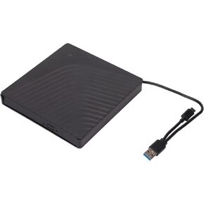PUSOKEI External DVD Drive Box,Detachable USB3.0/USB2.0 5 Gbps Laptop Optical Drive Enclosure for 12.7mm/9.5mm SATA DVD RW Drive,Compatible with Window2K/XP/2003/Vista/7/Linux/10/OS X