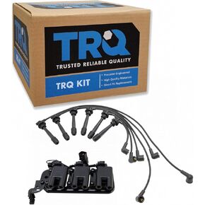 TRQ Ignition Coil Pack & Wire Set Fits 05-09 Hyundai Tucson 05-10 Kia Sportage