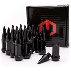 صواميل العروة السوداء المسننة من MODZ - مجموعة من 16 قطعة لعربات الجولف Yamaha - متري 12x1.25