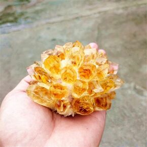 1lb New Find Citrine Phantom Quartz Crystal Cluster Specimen Crystal Decoration