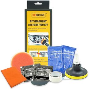 Auto Vehicle Headlight Restoration Kit, Headlight Restoration Solution, Restore Oxidation Hazy Yellow Cleaner That Car Headlights Crystal Clear