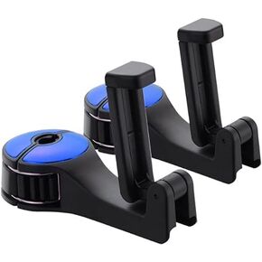 Pack of 2 Hidden Hooks for car headrests, 2 in 1 car seat Hooks with Phone Holder for Bag, Backpacks, car Bag Holder, Universal Hook