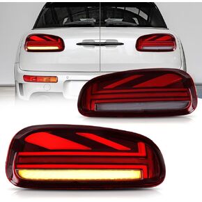 Archaic Tail Lights for Mini Cooper Clubman F54 2015-2019, Full LED Taillights Assembly for Clubman ALL4/Base/Cooper S/JCW, Sequential Turn Signal/Start Up Sequence/IP67/Plug & Play, Pair, Red Lens