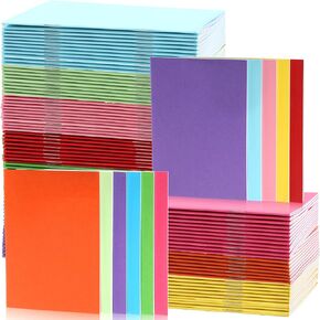 100 Pcs Colorful Blank Books Bulk Blank Books for Kids to Write Stories Mini Notebooks Hardcover Sketchbooks Journal for Drawing Writing