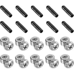 PATIKIL Replacement Adjustable Screws and End Caps Set, 5 Sets Jump Rope Spare Replacement Accessories for Jump Rope Speed Cable