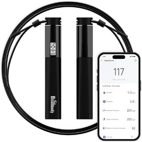 Smart Jump Rope Fitness Skipping Rope with App – 2 Function Modes – Classic 3m Rope & Ropeless Shortballs – Bluetooth Skipping Rope with Fitdays+ App for Seamless Progress Tracking