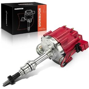A-Premium HEI Ignition Distributor with 65K Volt Coil Compatible with SBF Ford Small Block V8 221 260 289 302 - Mustang, F-100, F-150, F-250, F-350, GT40, 300, 1030213 PE330U, Blue Cap