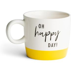 DaySpring - Oh Happy Day - Inspirational Ceramic Mug, 16 oz, White (J6087)