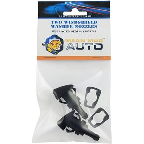 7133-232314B (Two) Front Windshield Washer Nozzles - Compatible with Chevrolet (Chevy), GMC, Buick, Oldsmobile - Replaces OEM #: 15878745