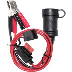 12V Cigarette Lighter Battery Adapter,Car Accessories Female Car Cigarette Lighter Socket Extension Cord with Battery Alligator Clips,Cigarette Lighter Extension Socket