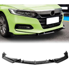 سبويلر الشفاه الأمامي متوافق مع 2018-2020 Honda Accord الجيل العاشر سيدان LX، Sport، EX-L، Touring، شفة المصد الأمامي Hybird، غمس ألياف الكربون المائية