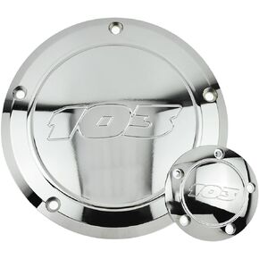 Motorcycle Derby Cover Timer Timing Cover Protector Guard Engine Cover 103 Fit for Harley Twin Cam Dyna Softail Touring Road King Electra Glide 1999-2015 Chrome