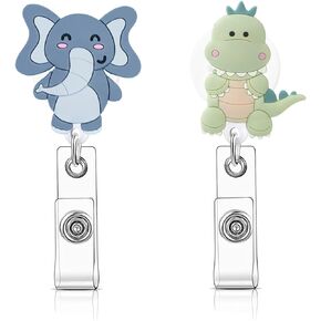 ZOSTLAND Cross-Shaped Overlapping Diamonds Cute Retractable Badge Reel, Holder for Office Work Nurses ID and Name Tag with Metal Back Clip, 28 inch Cord Extension (2pcs Cross)