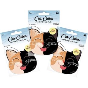 Cute CAT CAR AIR FRESHENER - Black Cat Design, Long-Lasting Scent, Portion of Proceeds Benefit PAWS Chicago (Black Frost - Pack of 3)