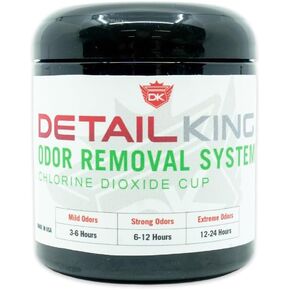 Detail King Car Odor Removal - Chlorine Dioxide Cup - Extreme Odor Eliminator For Car - Safe And Easy To Use (3 Oz (Pack of 1) - Plastic)