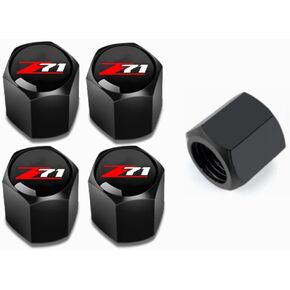 لZ71 سيلفرادو كولورادو أسود معدن الإطارات صمام الجذعية غطاء يغطي غطاء صمام الهواء مجموعة الغبار مانعة للتسرب غطاء الهواء شعار التصميم اكسسوارات السيارات (حزمة من 5) in Kuwait