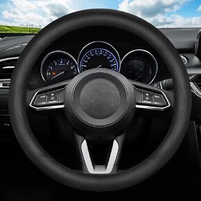 Car Steering Wheel Cover for Lexus Car Accessories RX 350 RX350 IS250 IS350 ES350 NX200T NX300 NX350 IS300 RX450h NX ES IS 250 350 300 450h LX UX LS RC F Sport Accessories, 2024 Leather Black