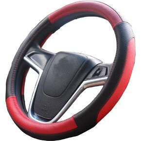 Mayco Bell Car Steering Wheel Cover 15 inch No Smell Comfort Durability Safety (Black Beige)