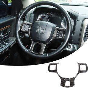 Steering Wheel Cover Trim Interior Decoration Accessories for 2011-2018 Dodge Ram1500 2500 3500 (Blue)