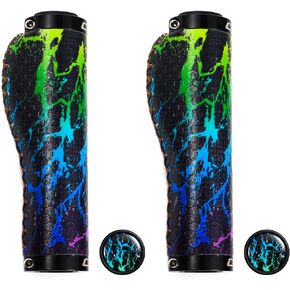 CNC Ergonomic Bike Handlebar Grips,Silicone MTB Grips for Mountain Bike/BMX.