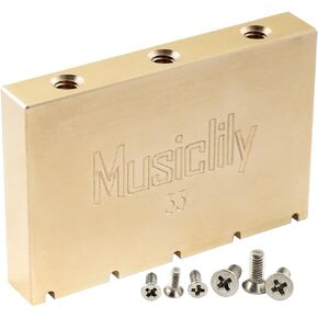Musiclily Ultra Solid Brass Tremolo Block for Gotoh GE1996T Floyd Rose Style Locking Tremolo Bridge Electric Guitar, 33mm Tall