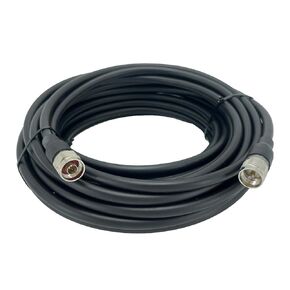 50ft RG-8U Low Loss Coaxial Cable with 50 Ω Impedance, Ideal for FM Transmitter, CB Radio, HAM Radio, VHF Radio, VSWR Meter and Antenna (PL259-Male to PL259-Male)