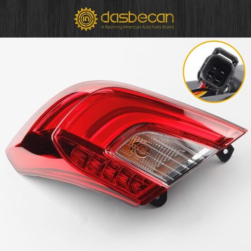 Dasbecan Left Driver Side LED Tail Light Assembly Compatible with 2018 2019 2020 2021 Honda Accord Sedan Rear Brake Lamp Taillights Harness Set in Saudi Arabia