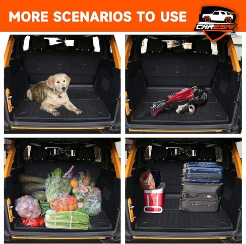 ترقية حصيرة صندوق السيارة لملحقات Ford Bronco 2021 2022 2023 2024 4 أبواب، حصيرة شحن TPE مناسبة لجميع الأحوال الجوية، الوصول إلى حلقات D في المصنع دون قطع in Kuwait