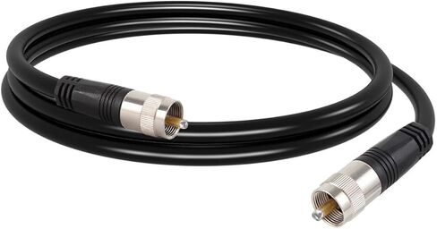 RG8X Coaxial Cable 50ft (15m), CB Coax Cable, UHF PL259 Male to Male Coaxial Cable Connector for HAM Radio, Antenna Analyzer in Saudi Arabia