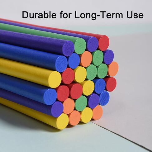 30 Pieces Rhythm Sticks for Kids Bulk, 12 Inch Wood Music Lummi Stick (Natural Color) in Saudi Arabia