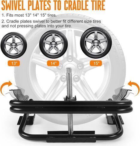 BOYISEN RV/Camper Tire Leveler - نظام تسوية إطارات المقطورة الخفيفة مع مفتاح ربط السقاطة، ألواح مهد الإطارات الدوارة المضادة للانزلاق تناسب حجم العجلة 13 بوصة و14 بوصة و15 بوصة، ودعم 3,000-3,500 رطل in Kuwait