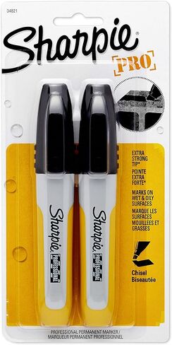 Sharpie 34821PP Professional Chisel Tip Permanent Marker, Black, 2-Pack in Saudi Arabia