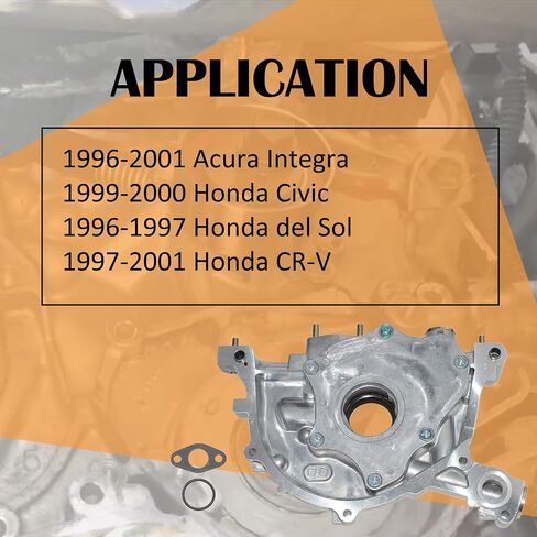 M313 Engine Oil Pump Fits for CR-V Civic Del Sol Acura Integra Replaces 15100-P72-A01 15100P72A01 in Saudi Arabia