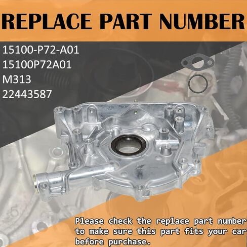 M313 Engine Oil Pump Fits for CR-V Civic Del Sol Acura Integra Replaces 15100-P72-A01 15100P72A01 in Saudi Arabia