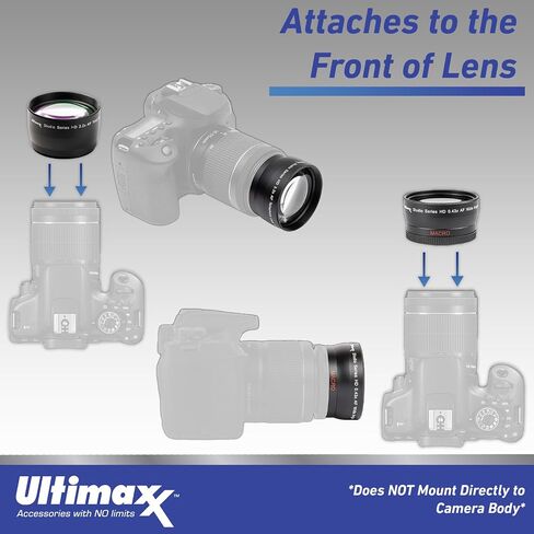 حزمة عدسة Ultimaxx Essential FUJIFILM GF 30mm f/3.5 R WR - تتضمن: ملحق عدسة واسعة الزاوية 0.43x مع ماكرو قابل للفصل، طقم مرشح حماية 3 قطع (UV، CPL، FLD) والمزيد (حزمة 14 قطعة) in Saudi Arabia