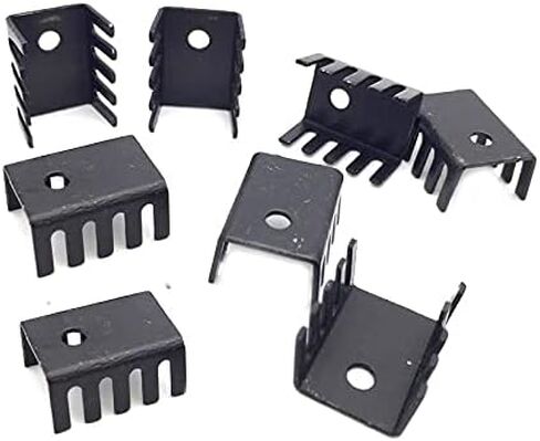 60 Pcs 20x15x10mm Black Aluminum Heatsink for TO-220 Transistor in Saudi Arabia