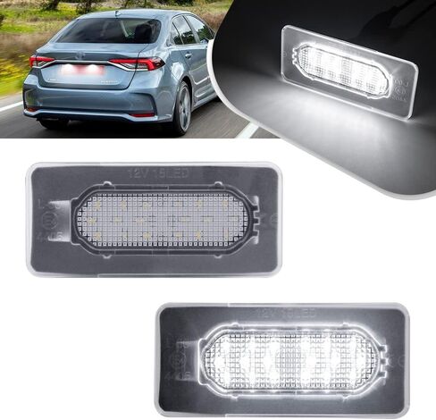 NSLUMO LED لوحة ترخيص ضوء الجمعية ل2014-2021 كورولا OEM صالح استبدال زينون الأبيض 18-SMD خطأ مجاني Led رقم لوحة مصباح الخلفية علامة الضوء in Saudi Arabia