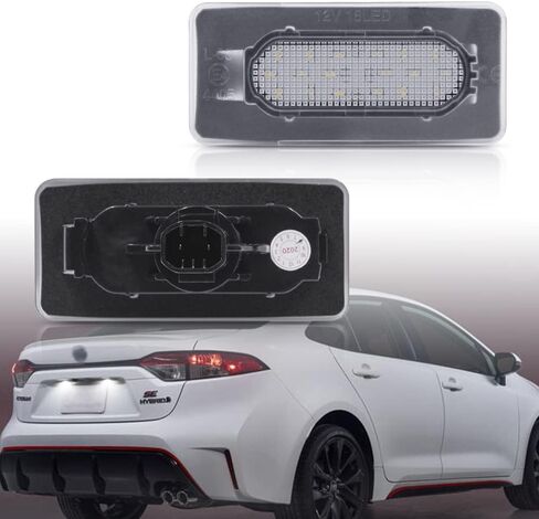 NSLUMO LED لوحة ترخيص ضوء الجمعية ل2014-2021 كورولا OEM صالح استبدال زينون الأبيض 18-SMD خطأ مجاني Led رقم لوحة مصباح الخلفية علامة الضوء in Saudi Arabia