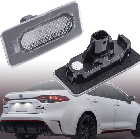 NSLUMO LED لوحة ترخيص ضوء الجمعية ل2014-2021 كورولا OEM صالح استبدال زينون الأبيض 18-SMD خطأ مجاني Led رقم لوحة مصباح الخلفية علامة الضوء in Saudi Arabia
