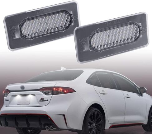 NSLUMO LED لوحة ترخيص ضوء الجمعية ل2014-2021 كورولا OEM صالح استبدال زينون الأبيض 18-SMD خطأ مجاني Led رقم لوحة مصباح الخلفية علامة الضوء in Saudi Arabia