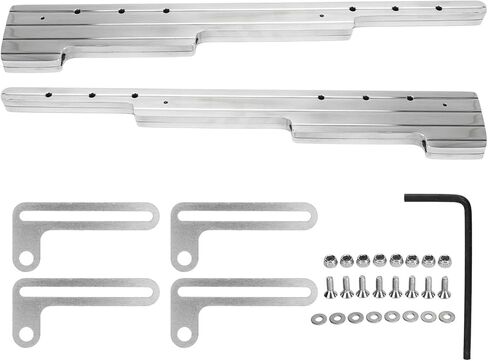 حامل مقسم نول الأسلاك، استبدال حامل نول سلك توصيل الشرارة لمحرك Chevy SBC BBC SBF 302 350 454 V8 (فضي) in Kuwait