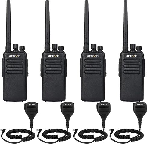 Retevis RT81 Waterproof DMR Radios,IP67,Walkie Talkies with Mic,Group Call,2200mAh,Long Range Two Way Radio for Construction Manufacture(4 Pack) in Saudi Arabia