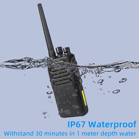Retevis RT81 Waterproof DMR Radios,IP67,Walkie Talkies with Mic,Group Call,2200mAh,Long Range Two Way Radio for Construction Manufacture(4 Pack) in Saudi Arabia