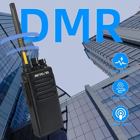 Retevis RT81 Waterproof DMR Radios,IP67,Walkie Talkies with Mic,Group Call,2200mAh,Long Range Two Way Radio for Construction Manufacture(4 Pack) in Saudi Arabia