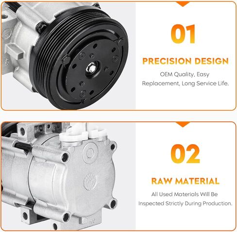 ضاغط مكيف الهواء وقابض مكيف الهواء لسيارة Ford Contour 1995-2000 Escape 2001-2007، Mazda Tribute 2001-2006، Mercury Cougar 1999-2002 Mariner 2005-2007 Mystique 1995-2000 in Kuwait