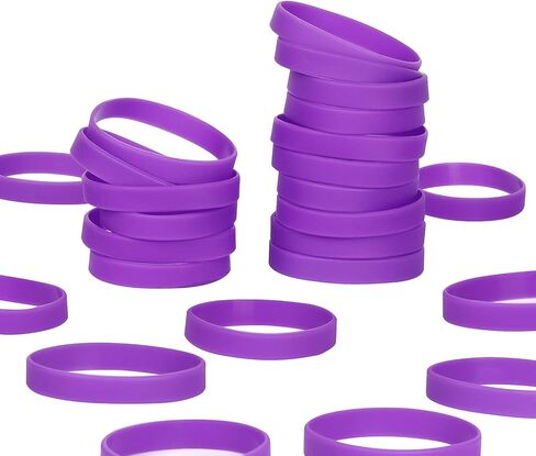 50PCS Silicone Bracelets Wristbands for kids,Blank Rubber Wristbands Elastic Universal Bracelets Rubber Wholesale Bracelet bands bulk Red in Kuwait