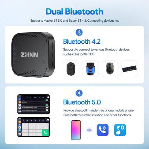 Android 13 8GB+128GB CarPlay AI Box، 8 Core Multimedia Video Magic Box CarPlay Streaming Netflix/YouTube إلى سيارتك، متجر Play مدمج، يدعم بطاقة SIM وTF in Kuwait